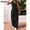 Linen Vest and Pants Set V-Neck Waistcoat Old Money Style Linen Suit