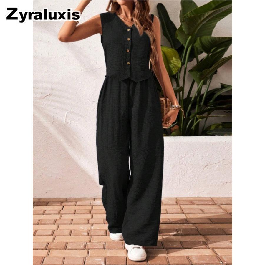 Linen Vest and Pants Set V-Neck Waistcoat Old Money Style Linen Suit
