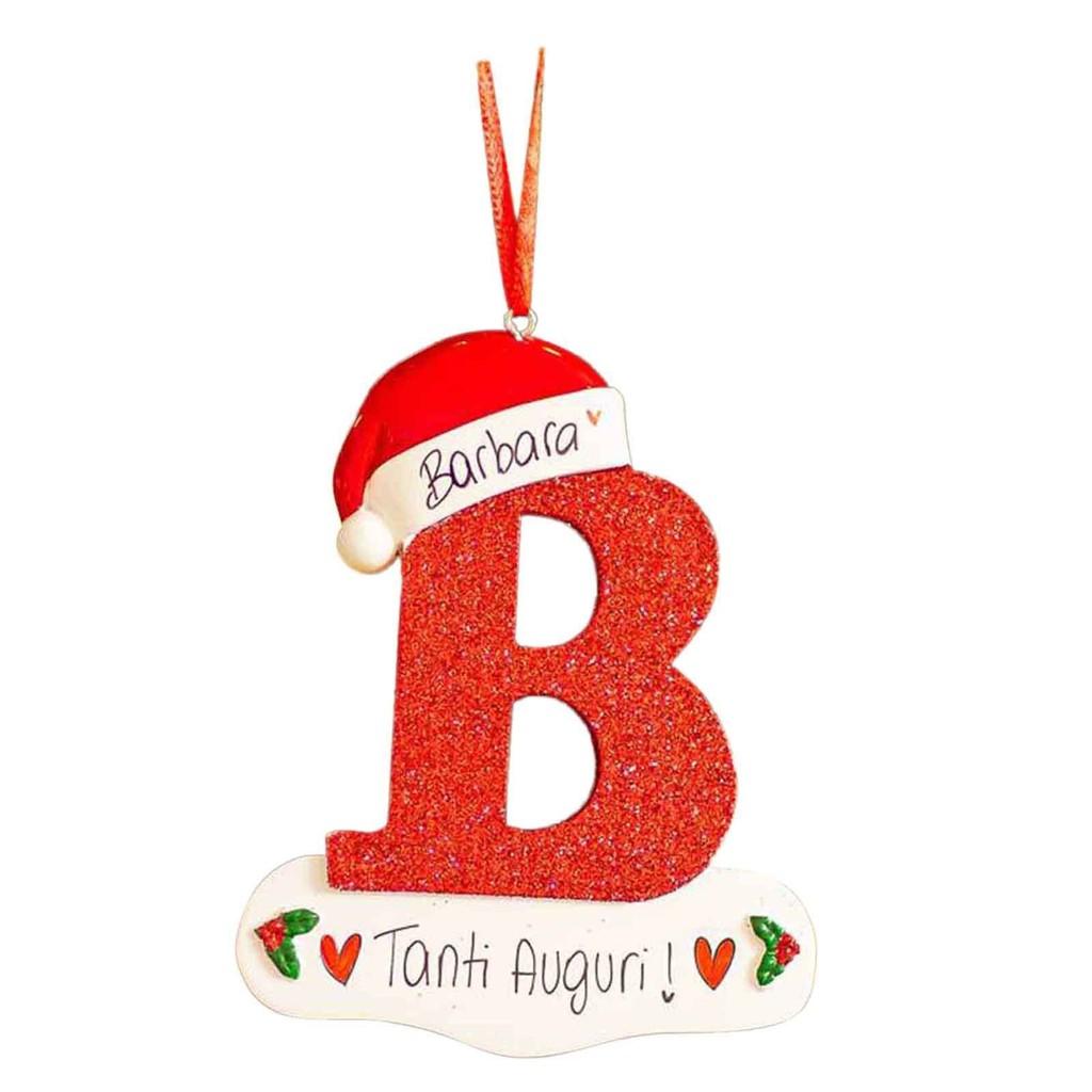 Wooden Eyecatching Customizable Letter Christmas Ornament For Festive Car Decor
