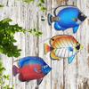 3 Pcs Wood Fish Nautical Wall Decor Tropical Fish Wall Art Coastal Beach Theme Ocean Animal Hanging Ornament for Home Garden