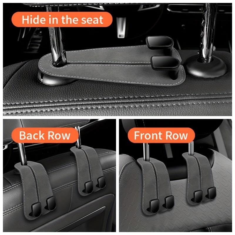 1pcs New car seat back double hook suede multifunctional car rear seat phone holder hook Accessories