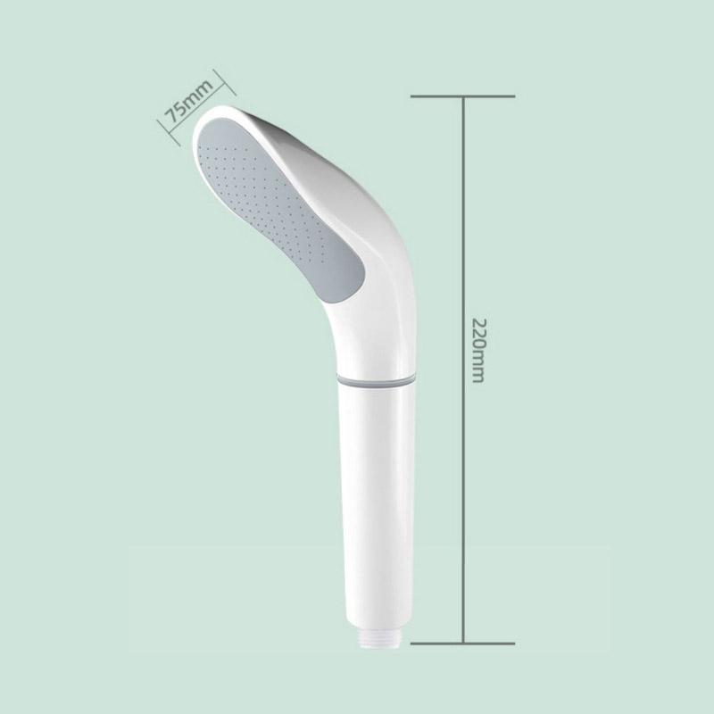 Pressurized Shower Head With Detachable Filter Handheld Spray Head White Japanese Curved Shower Head