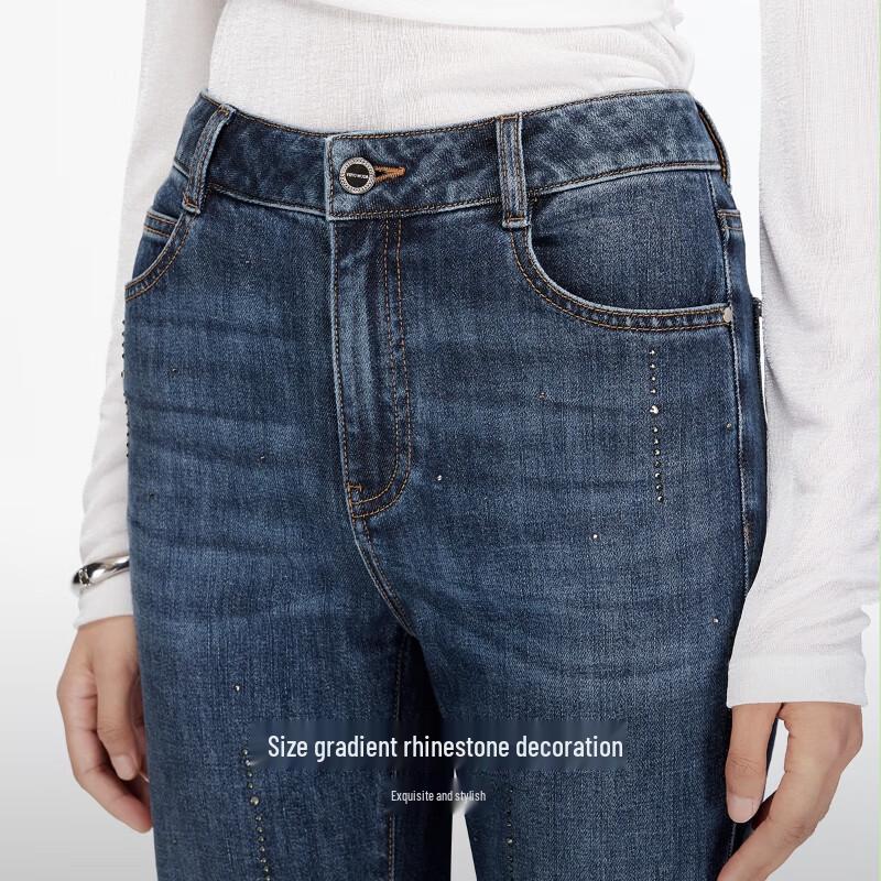 VEROMODA Meteor Shower Rhinestone Flare Jeans