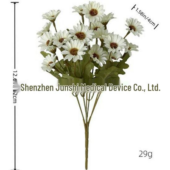Sonnenuntergangs-Chrysanthemen-Strauß: 5 Farben, 7 Stiele, 21 künstliche Blumen für den Muttertag oder die Herbst-Veranda-Dekoration