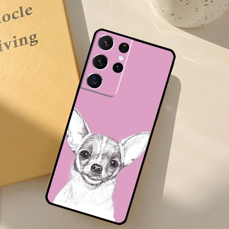 Chihuahua Dog Phone Case For Samsung Galaxy S24 Ultra S20 S21 S22 S23 S25 S9 S10 Plus S25 FE Cover Shell