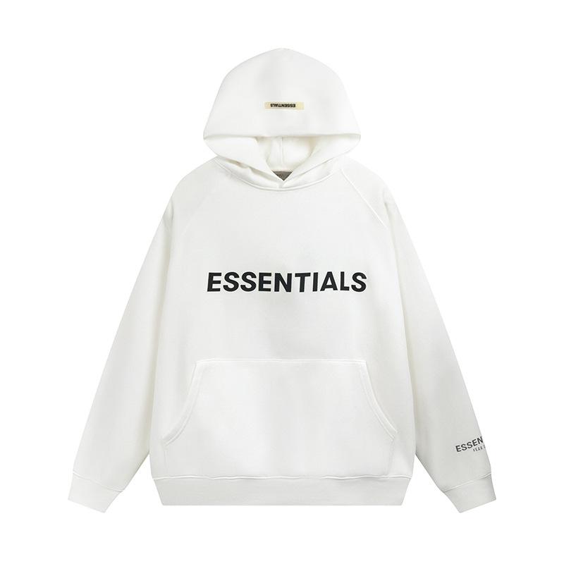 ESSENTIALS Reflektierender 3D-Schriftzug Unisex Oversized Hoodie - Trendiges Fleece-Sweatshirt für Streetwear-Liebhaber