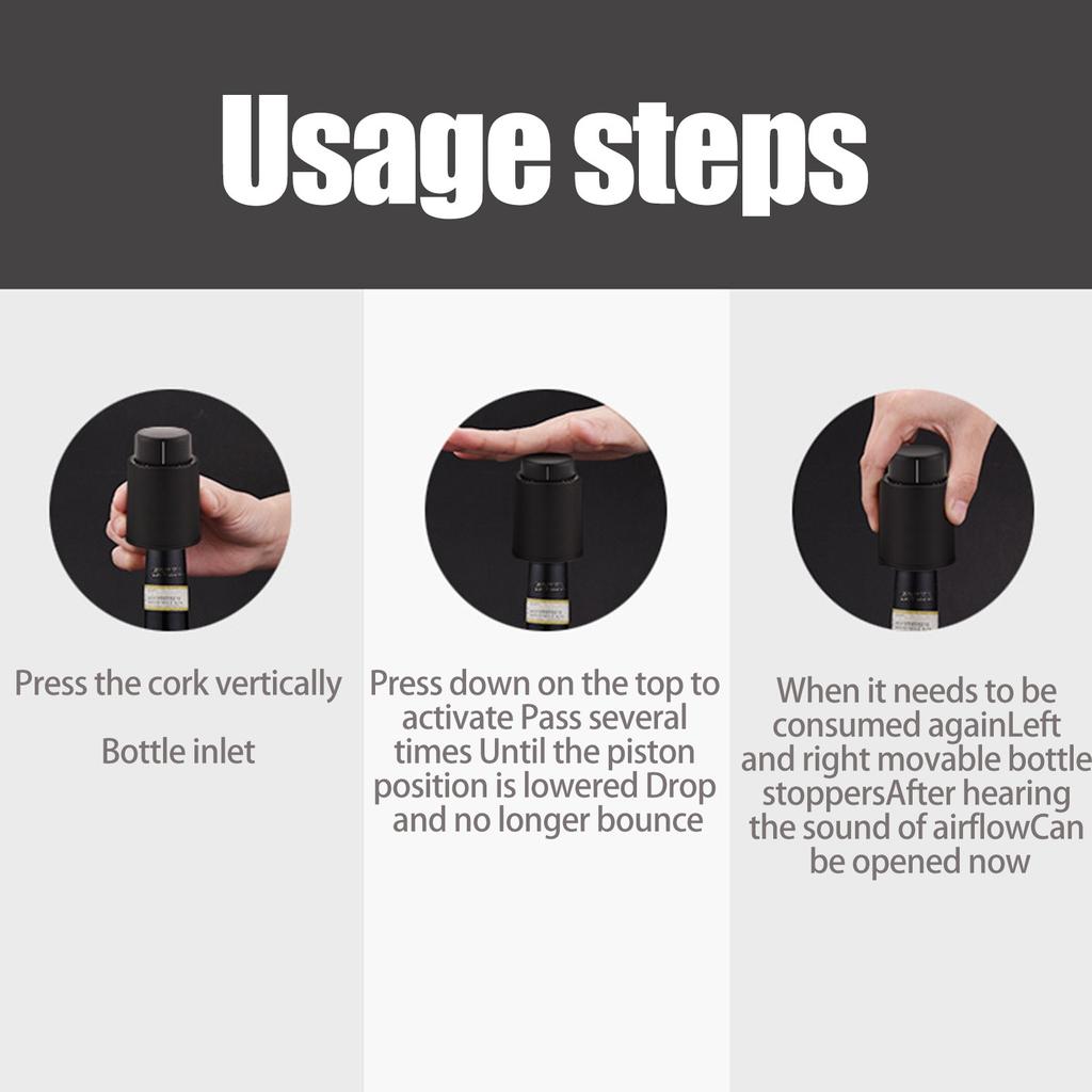 Vacuum Wine Stopper Press Integrated Wine Stopper Wine Stopper Cork