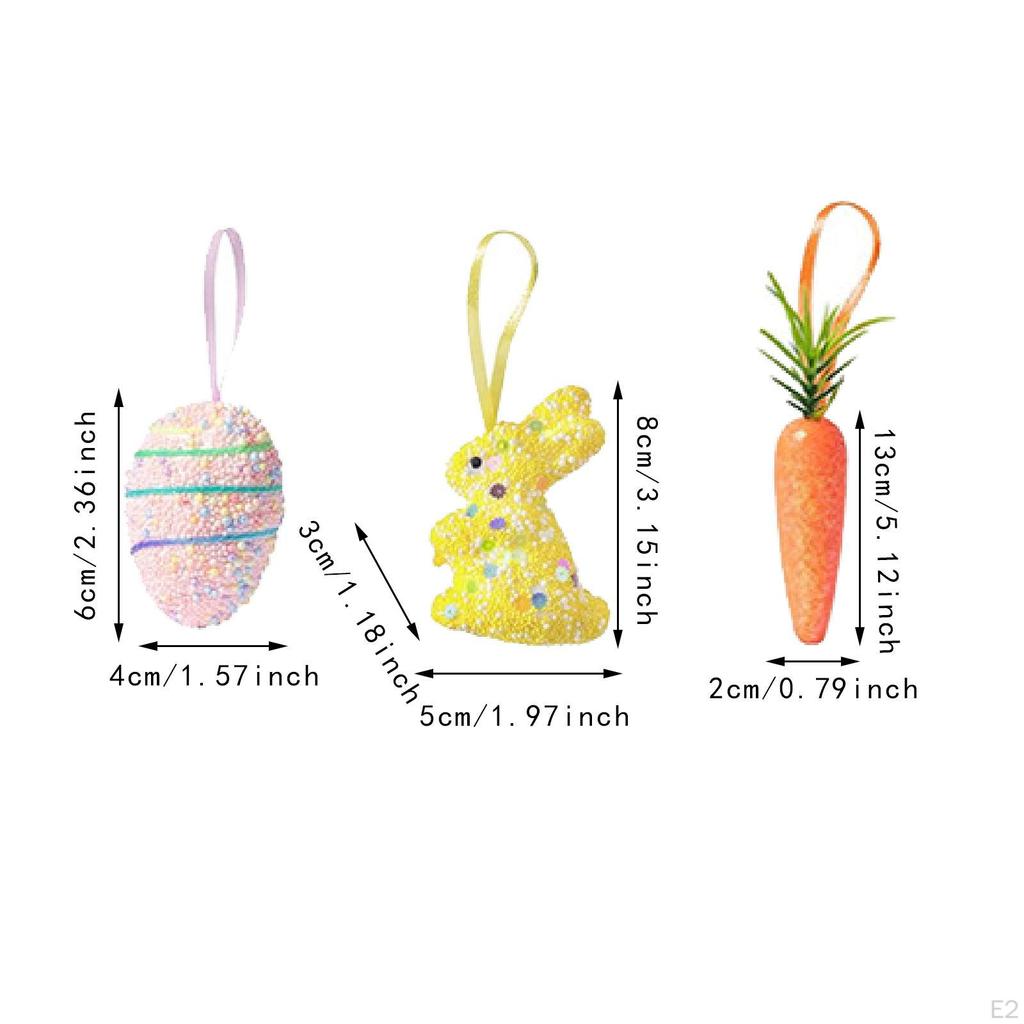Easter Hanging Decorations DIY Crafts Adorable Pendants Foam Material for Party Supplies
