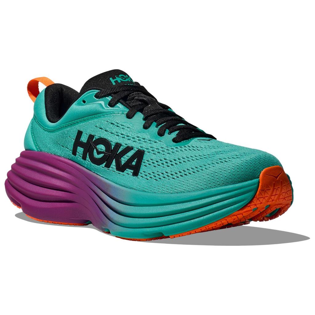 HOKA One One Bondi 8 Electric Aqua Black Men Sneakers 1123202-EQB