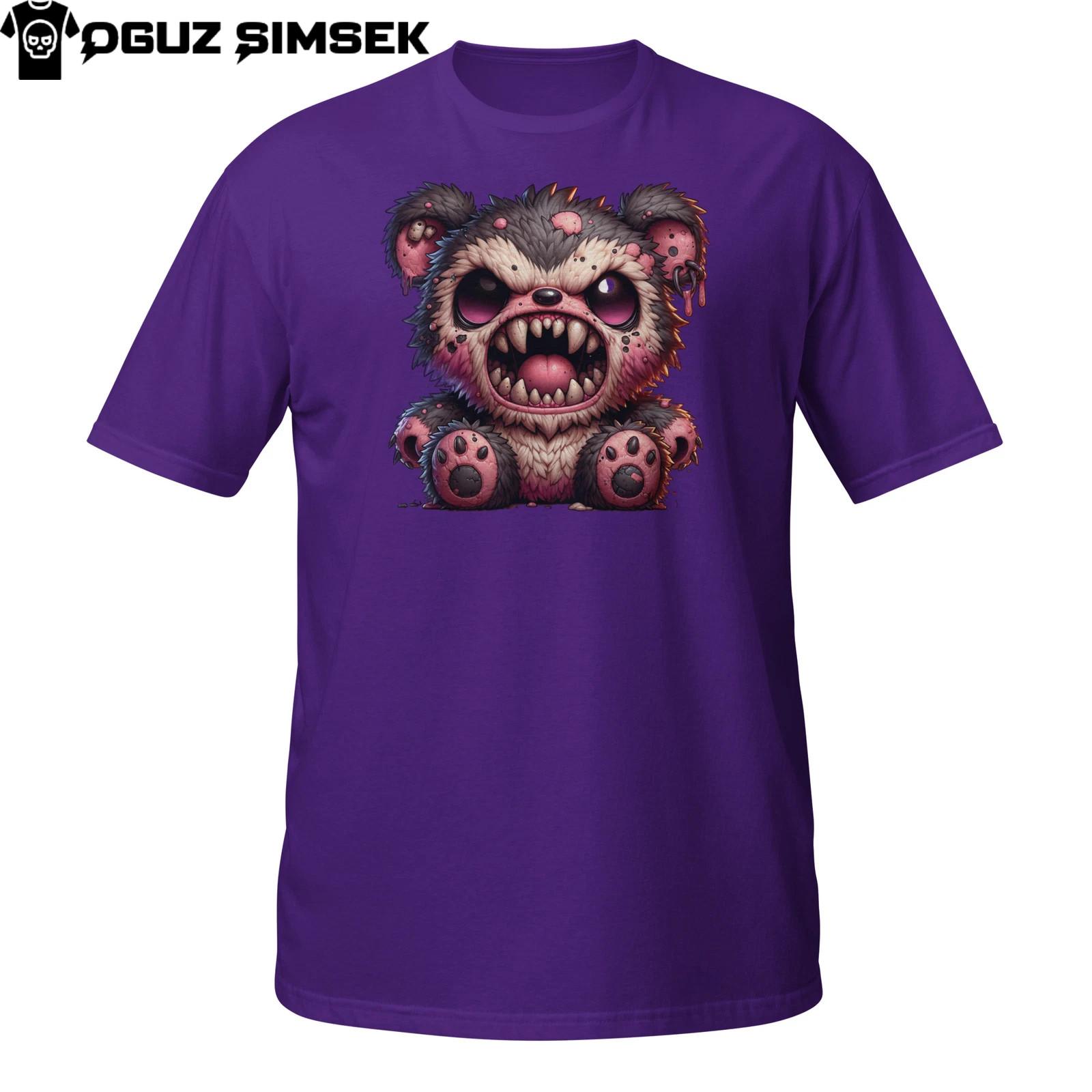 Creepy Teddy Bear T-Shirt Mens Womens Tees Top | Cute Horror Plush Design | Scary Kawaii Goth Tee 4XL