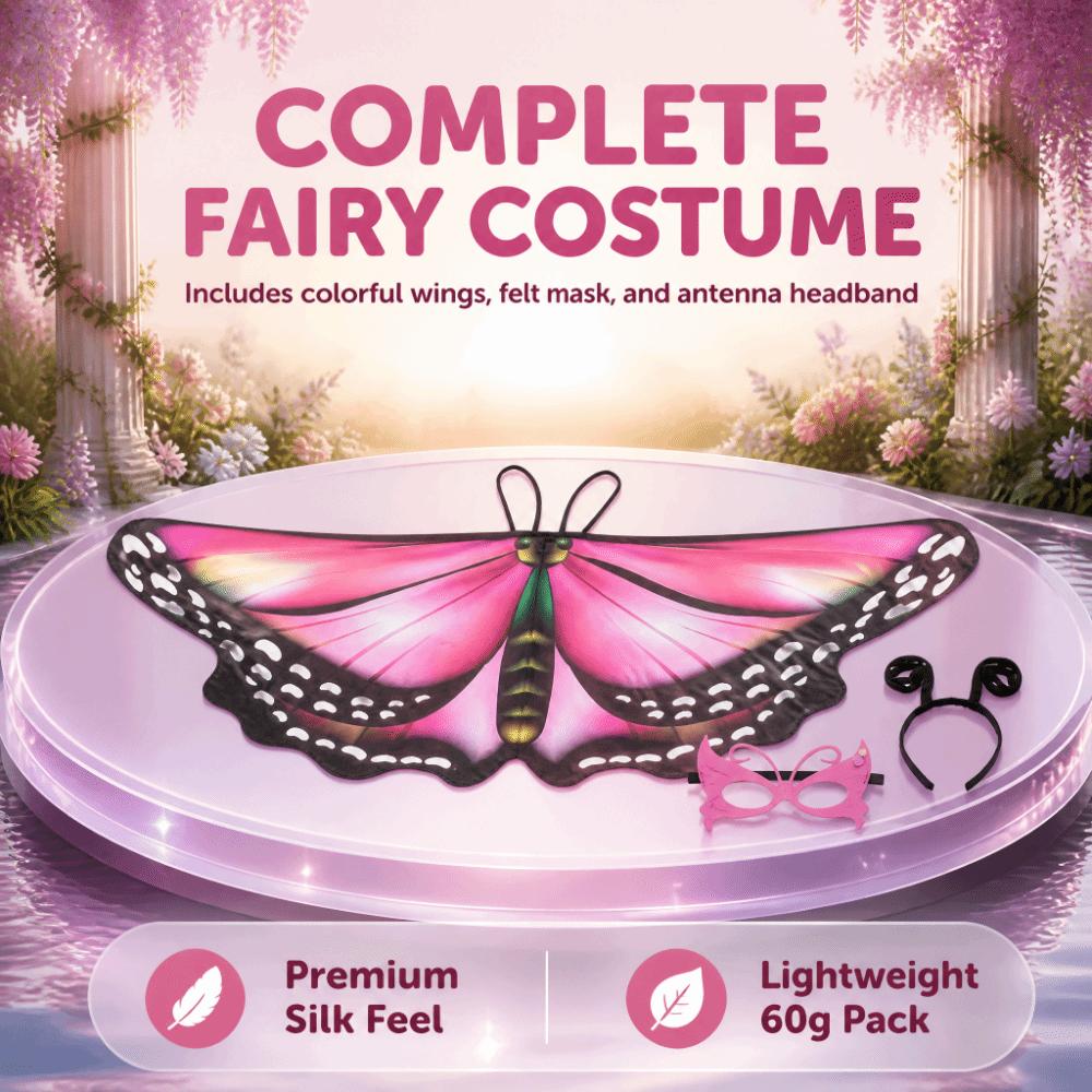 Fancy Dress Butterfly Wings Cape Colorful Kids Costume Fairy Butterfly Costume  Gift