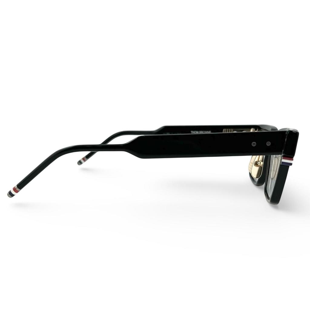 Great THOM BROWNE Glasses Square Black Mens TBX714-A-01AF Used