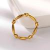 Vintage Chunky Heart Rings For Women Gold Color Stainless Steel Ring Aesthetic Wedding Fashion Jewelry Gift Bff
