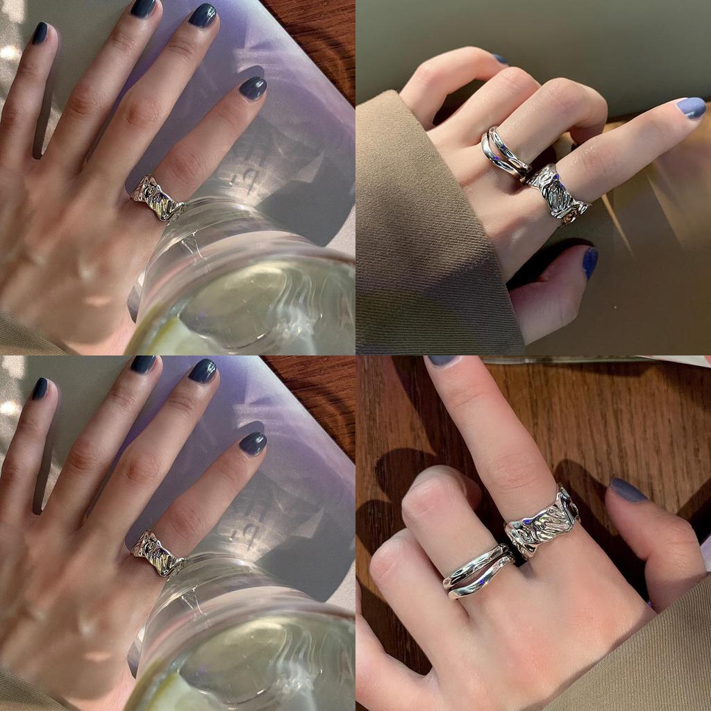 S925 Sterling Classy Silver Irregular Design Ring Ideal For Fashion Forward Women