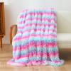 All-season Dormitory Small Blanket Nordic Style Polyester Crystal Velvet Sofa Blanket Simplicity Household Tie-dyed Nap Blanket