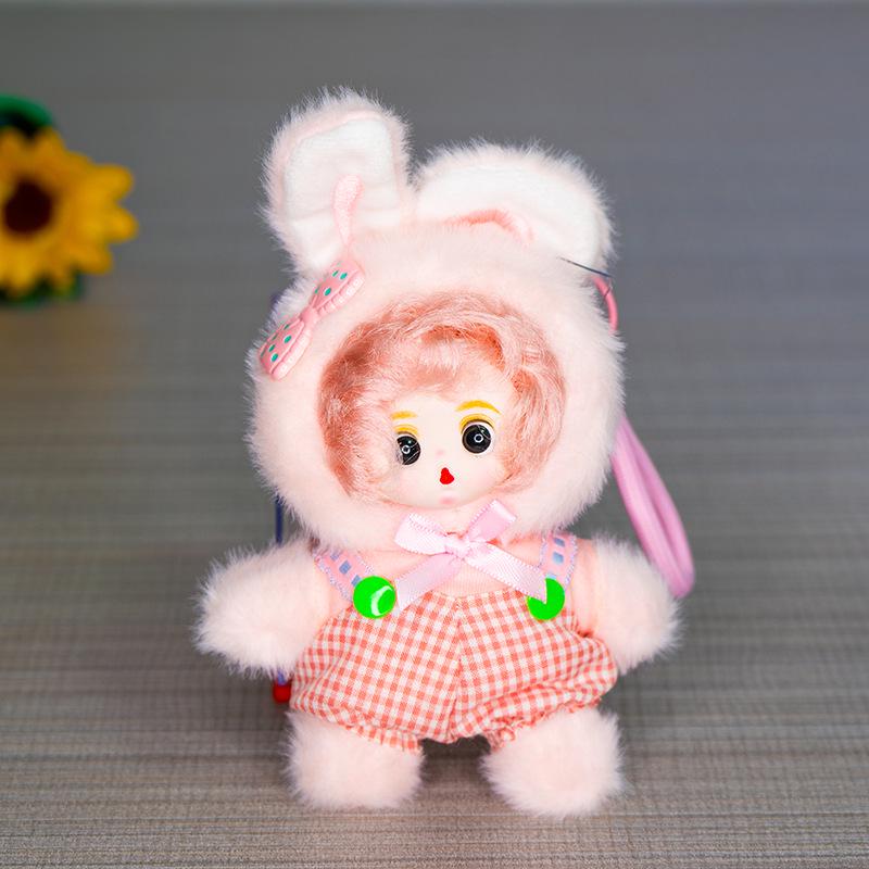 Cartoon Peach Plush Pendant Doll - Cute Keychain & Backpack Ornament