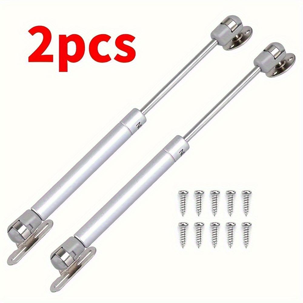 2 Stück Klassische Polierte Metall-Hydraulik-Gasdruckfederscharniere, 100N Soft-Close Deckelstütze für Küchenschrank, Spielzeugkiste, Möbel