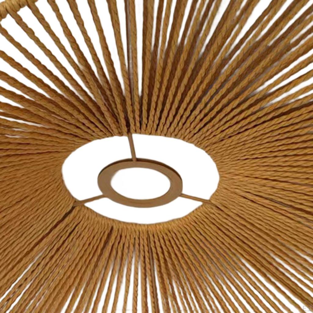 Woven Lamp Shade Ceiling Lantern Cover Handcraft Decor Pendant Light Rustic for Droplight
