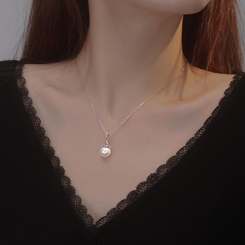 Simple Choker Pearl Necklace Light Luxury Versatile Exquisite Niche High-End Collarbone Chain
