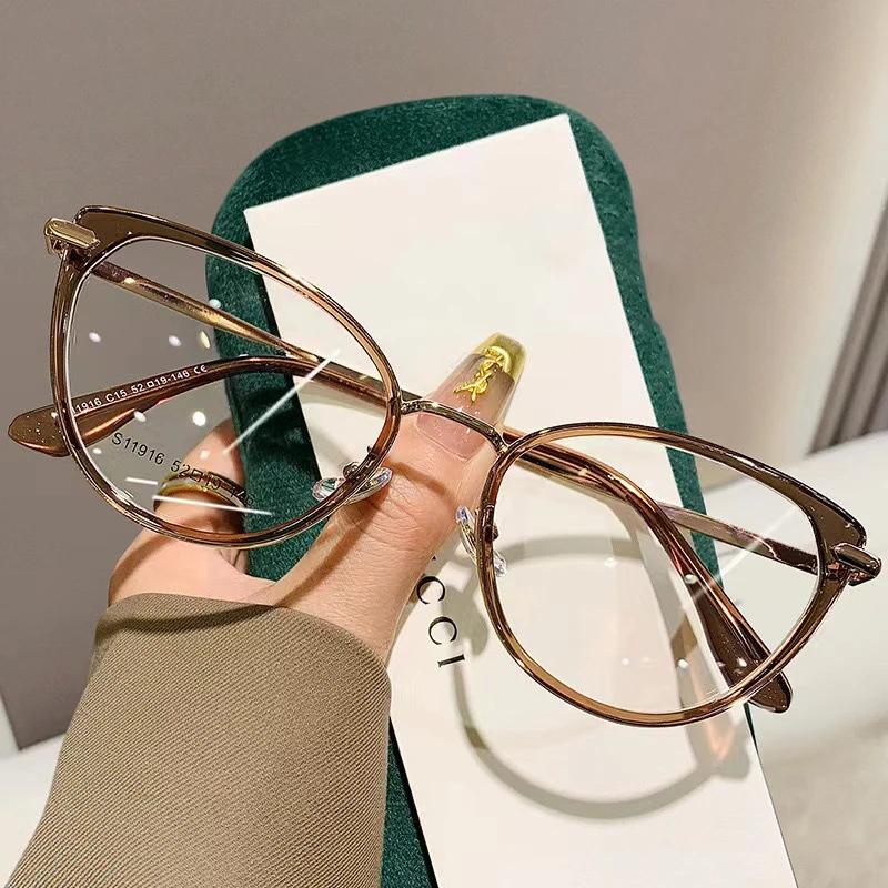 Retro Cat Eye Glasses Women Vintage Blue Light Blocking Fashion Cateye Small Frame Eyeglass