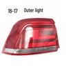 Compatible Rear Taillight Assembly for New Santana (Models 13-17)