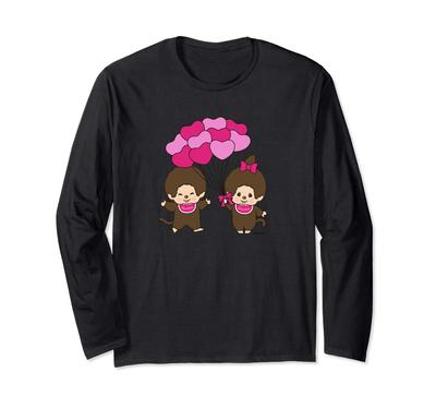 Monchhichi Grafik Langarm T-Shirt