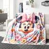 Minnie Mouse Floral Fantasy Blanket Soft Throw Blanket For Home Bedroom Bed Sofa Travel Office Solid Christmas Blanket