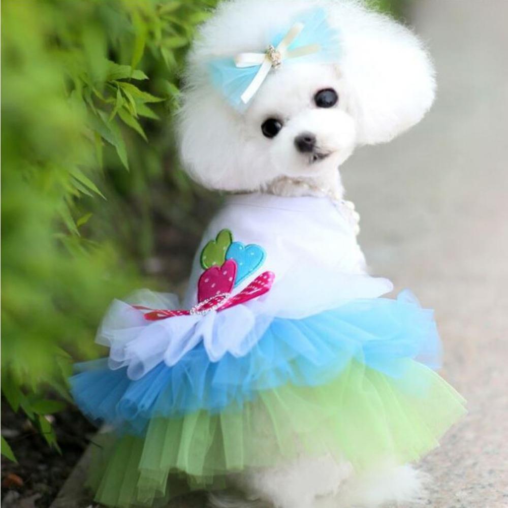 Dog Pet Suspender Skirt Cat Clothes Vest Striped Cat Mesh Dog Supplies Spring Summer Teddy Pomeranian