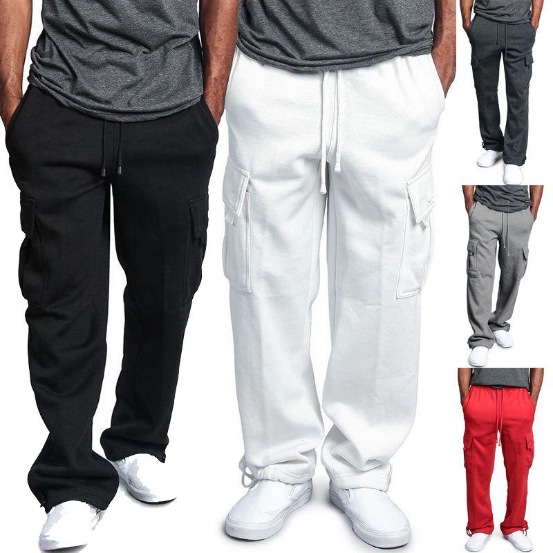Sport Mens Pants Long Trousers Tracksuit Gym Casual Workout Sweatpants Joggers