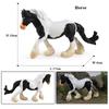 Oenux Farm Animals Steed Foal Clydesdale Arabian Horse Model Action Figures Equestrian PVC Collection Education Kid Toy Gift