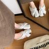 French bag head half slippers women's fashion 2025 new summer flat bottom soft sole temperament one foot cool slippers women's shoes