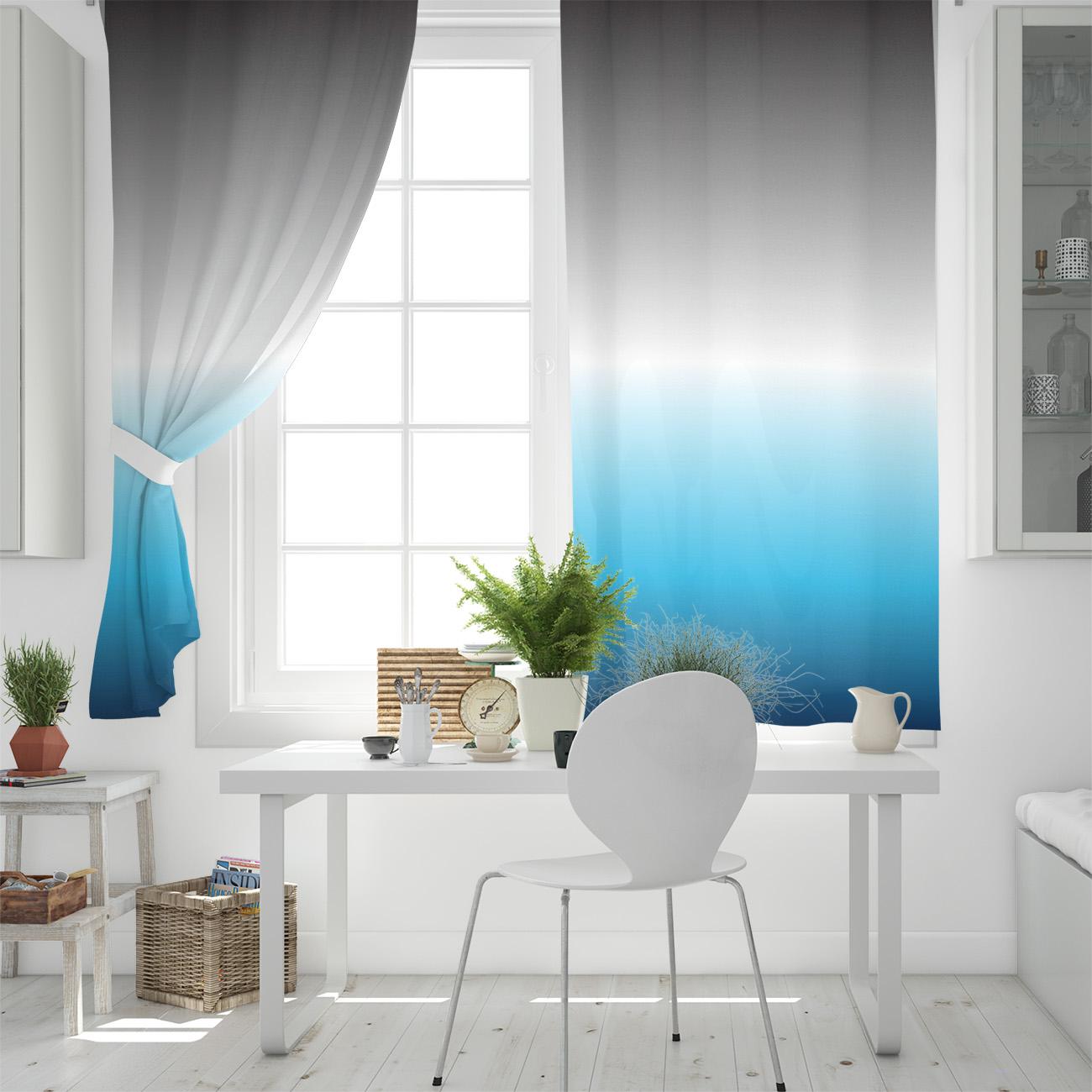 Градиентный серо-синий узор — фото 4