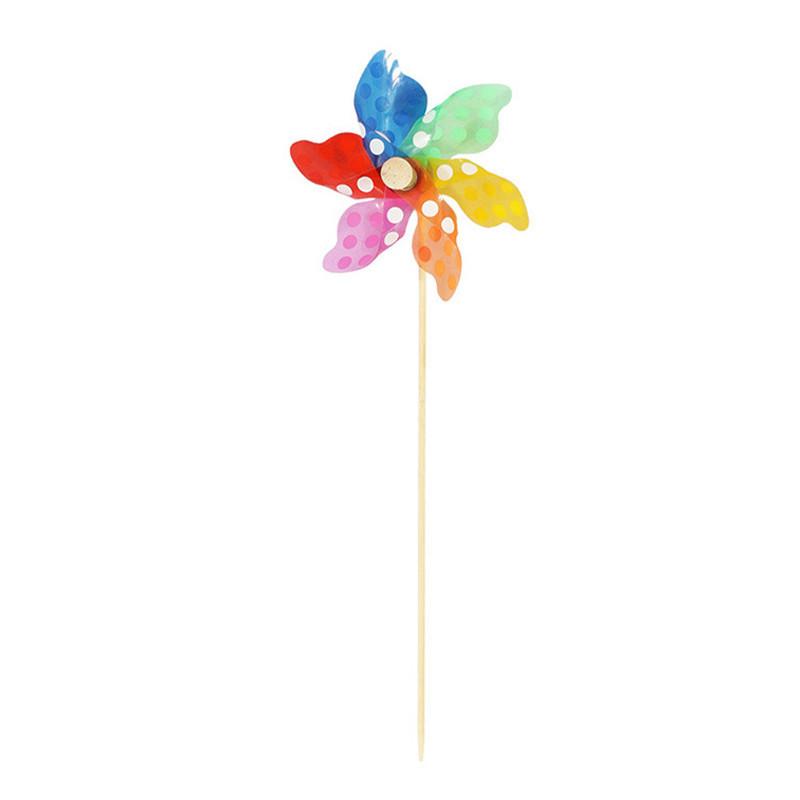 

Colorful Striped And Polka Dot Handheld Mini Windmill For Kids Manufacturer Direct Sale StyleB