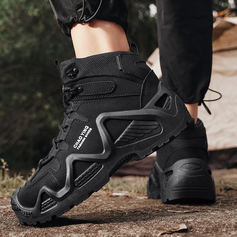 Men's High-top Leisure Sports Shoes Outdoor Non-slip Climbing Desert Boots Large Size Walking Walking Men's Boots New