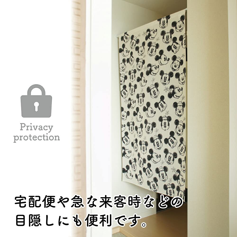 Noren Kobo Disney Tapestry Mickey Minnie Poster Goods Noren Curtain Room Divider 85cm Wide x 150cm Long Sketch 95700 & (Face)