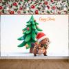 Christmas Banner Vibrant Colors Christmas Party Banner Christmas Decor Holiday Theme Animal Xmas Banner For Party Home