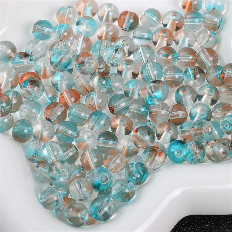 8mm 50pcs/bag Jelly Glass Bubble Beads DIY Necklace Bracelet Earrings Ring Jewelry Accessories