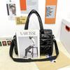 Tasche Damenmode Pendler Große Kapazität Eine Schulter Umhängetasche Koreanische Version Kleine Menschenmenge Plaid Baumwolle Anzug Handtasche