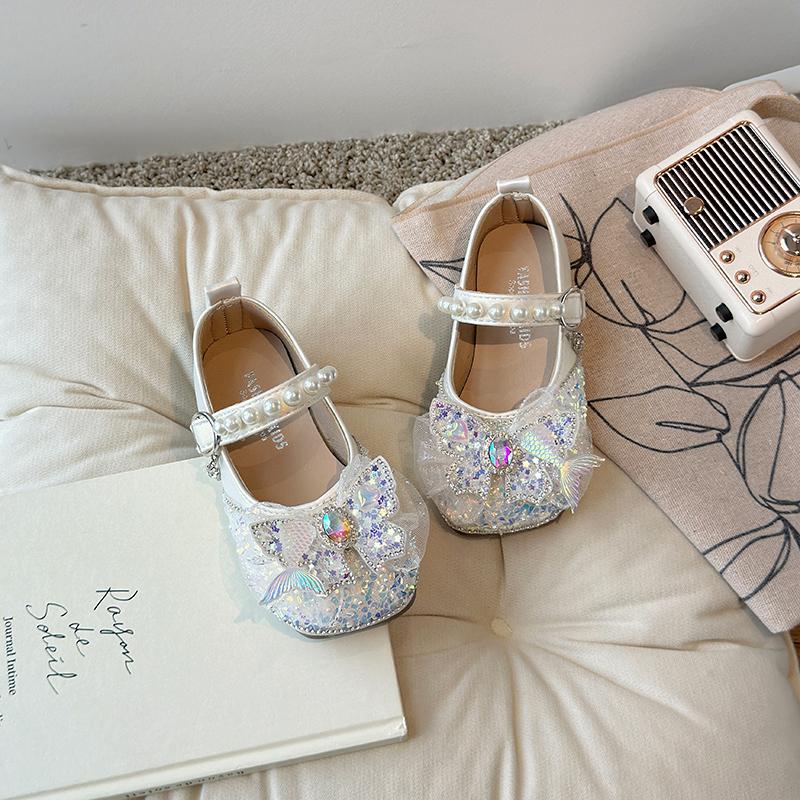 

Girls Princess Leather Shoes New Kids Shoes Sweet Sequins Children Causal Wedding Party Flat Shoes Fashion Elegant Chic 23