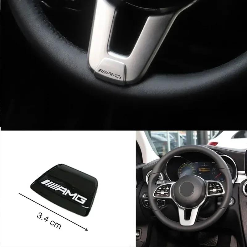 Für AMG Benz AMG Emblem Auto Lenkrad Aufkleber Zubehör Für Mercedes Benz AMG W206 W204 W205 W212 W213 W221 W222 W223 W2