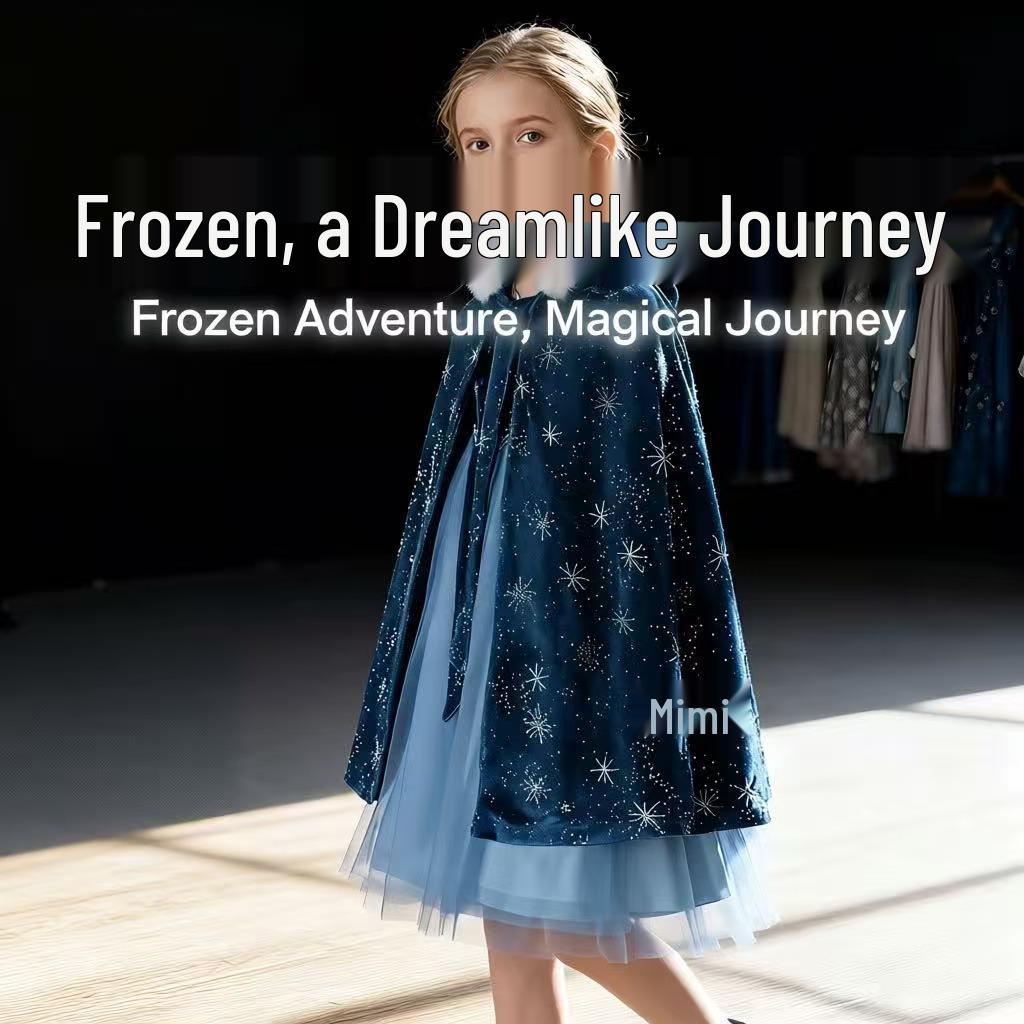 Fleecegefüttertes Eisköniginnenkleid für Mädchen - Winter, Halloween & Weihnachten