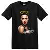 Katy Perry Popstar Porträt Gelbe Herz Sonnenbrille Retro Mode T-Shirt