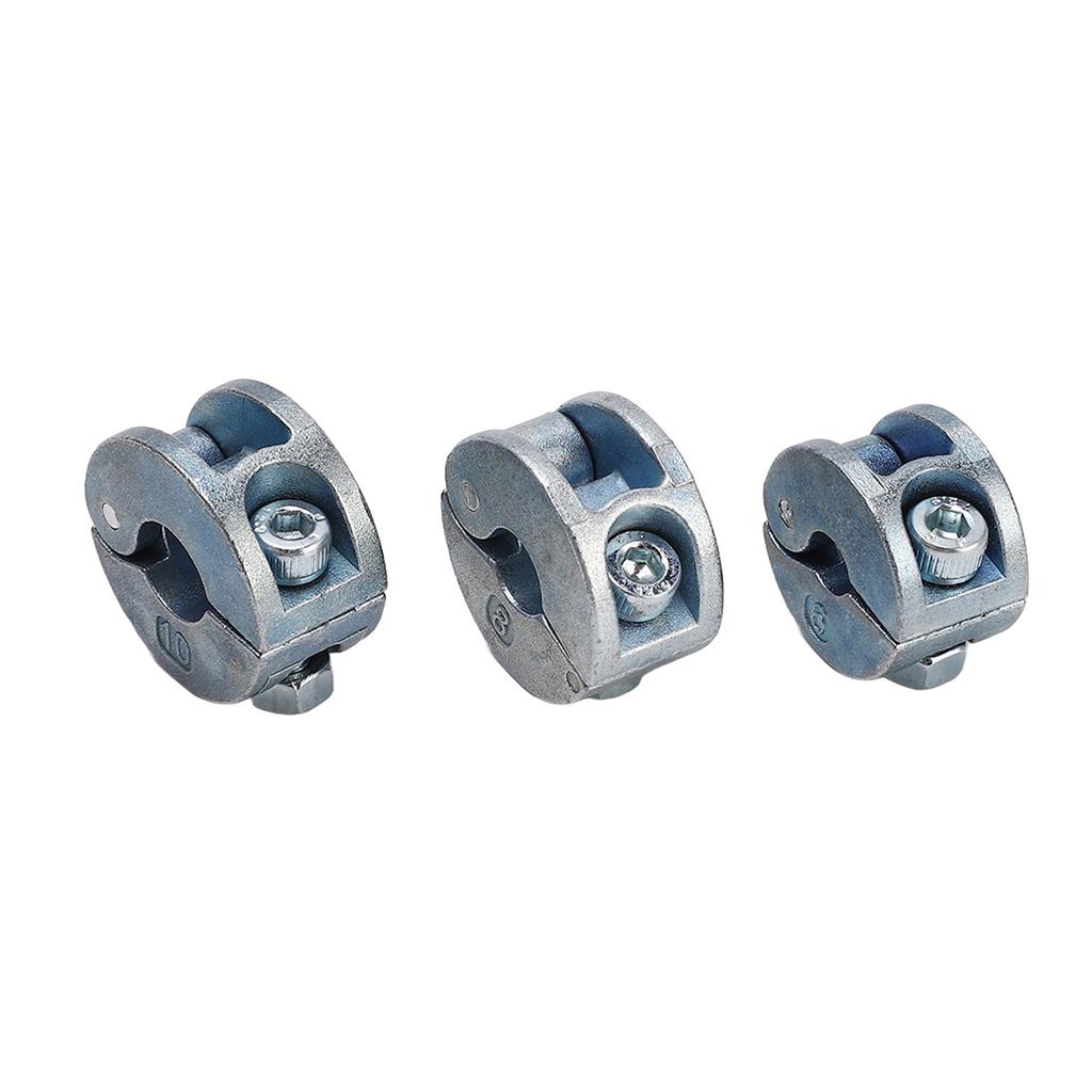 3PCS Drill Bit Stopper Collars Zinc Alloy Drilling Depth Stop Rings with Hex Wrench Open Type