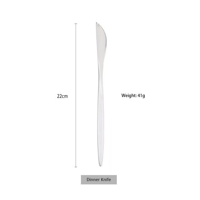 1 stk Sølvbestikk Kjøkken Servise Restaurant Bestikk Western Servise Steak Kniv Gaffel Skje Dessert Sølvtøy