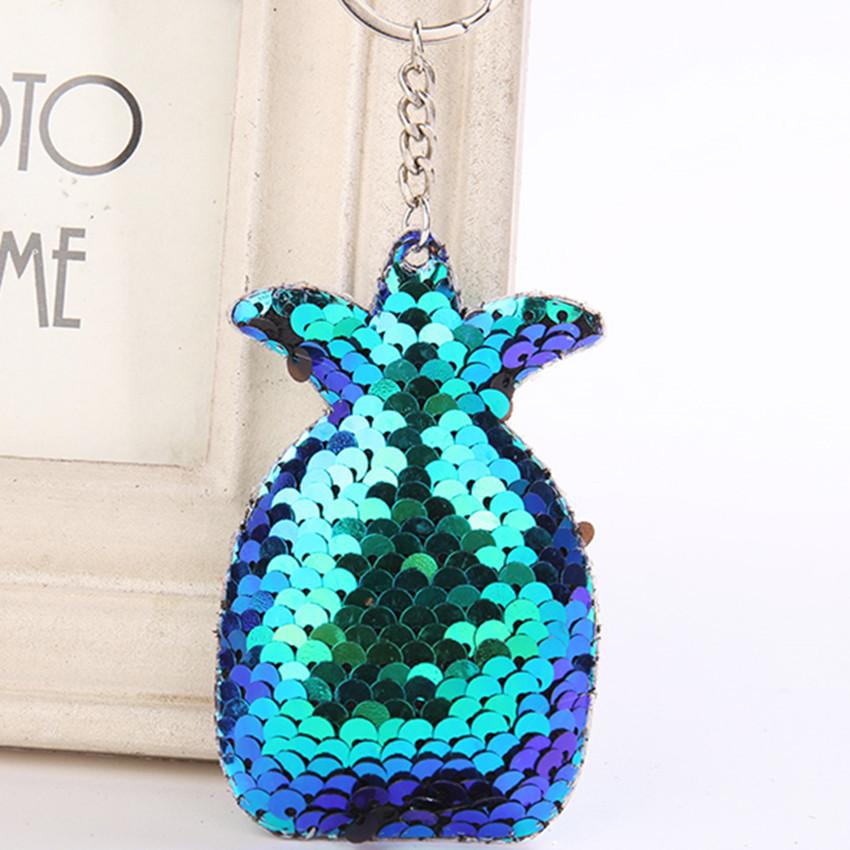 Sequin Keychain Reflective Shiny Keychain Pendant Ladies Bag Car Pendant