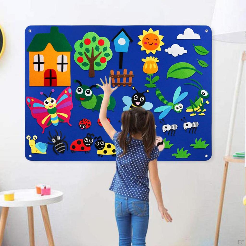 Felt Boards Wall Hanging Cartoon Pattern Story DIY Board Toy