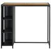 VidaXL Table de bar avec rangement Noir 120x60x110 cm Résine tressée