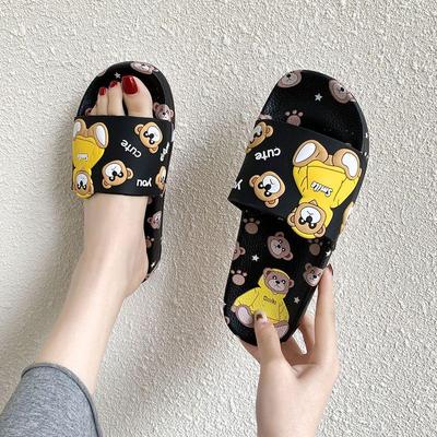 Cartoon Bär cFemale Sommer Indoor oder Outdoor Baden Rutschfeste Home Wear Slipper Damen