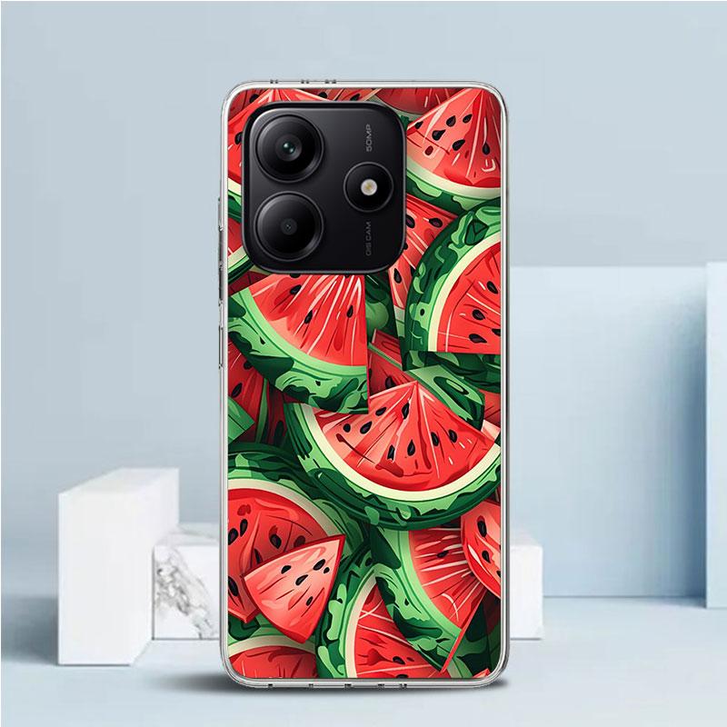 Watermelon Summer Fruit Phone Case For Xiaomi Redmi Note 15 14 14S 13 12S 12 Pro Plus 11S 11 11T 11E 10S 10 + Soft TPU Back Cove