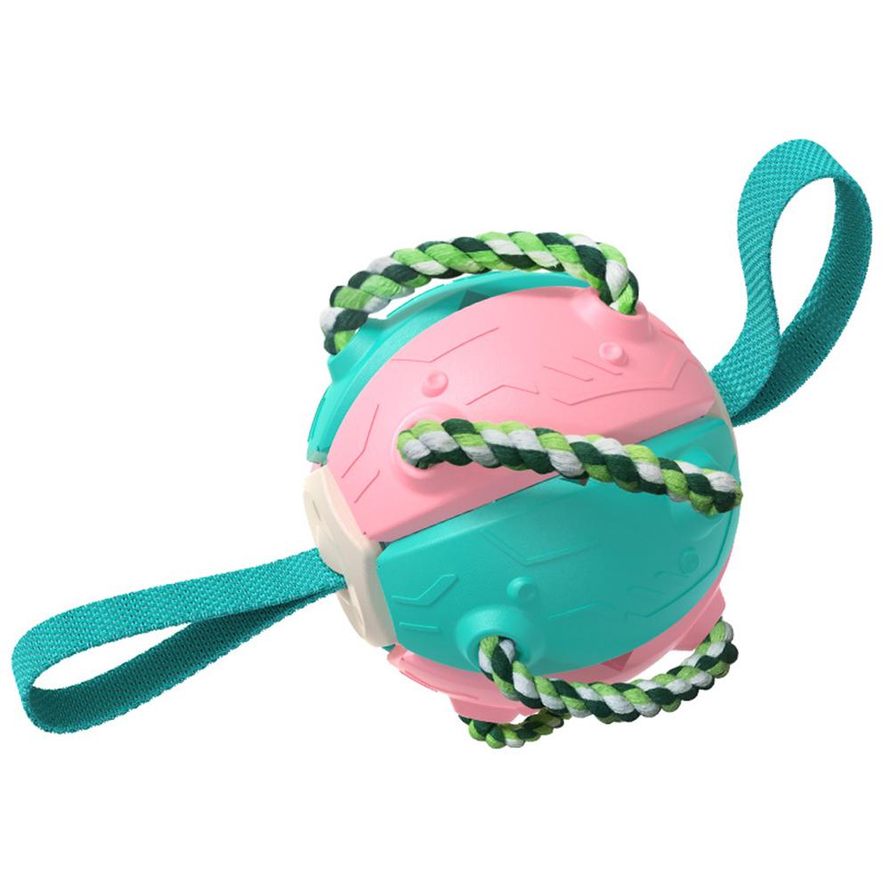 FPQ-01 Dot Saucer Ball Toy Pet Gift Interactive Flying Throwing Disc Ball with Ropes (BPA Free,CPC/FDA/RoHS Certified)